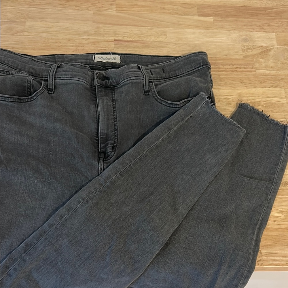 Madewell 10” High-Rise Skinny Gray Jeans